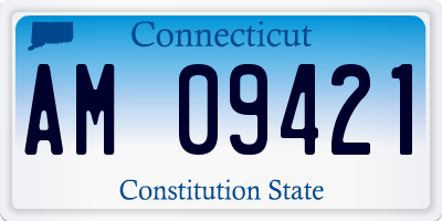 CT license plate AM09421