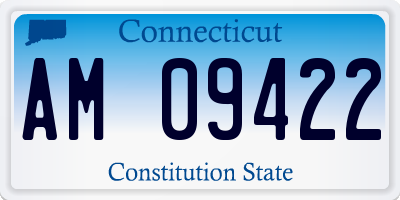 CT license plate AM09422