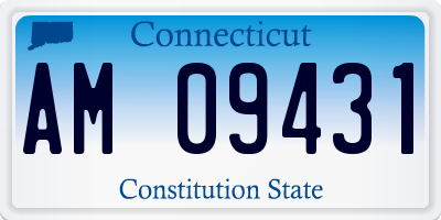 CT license plate AM09431