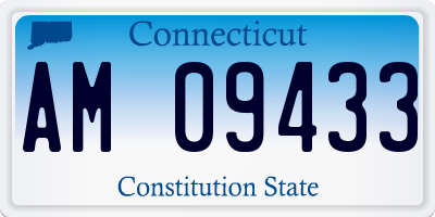 CT license plate AM09433