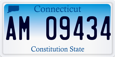 CT license plate AM09434