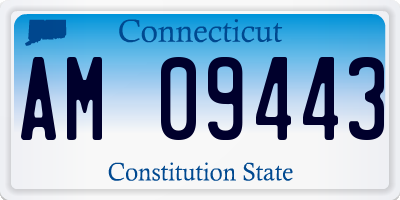 CT license plate AM09443