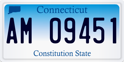 CT license plate AM09451