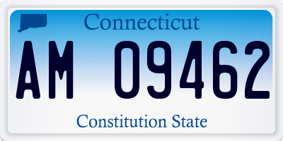 CT license plate AM09462