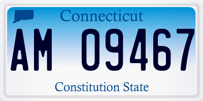 CT license plate AM09467