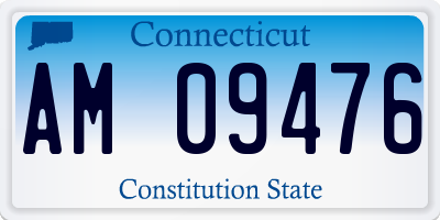 CT license plate AM09476