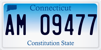 CT license plate AM09477