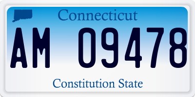 CT license plate AM09478
