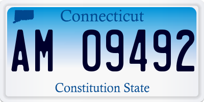 CT license plate AM09492