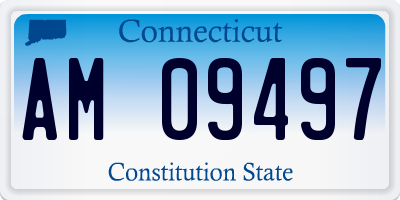 CT license plate AM09497