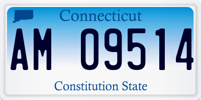 CT license plate AM09514
