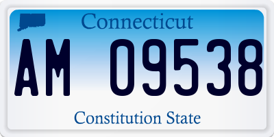 CT license plate AM09538