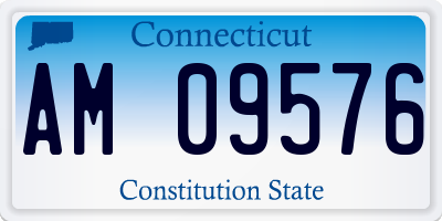 CT license plate AM09576