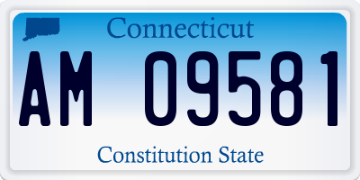 CT license plate AM09581