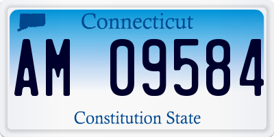CT license plate AM09584