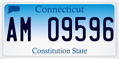 CT license plate AM09596