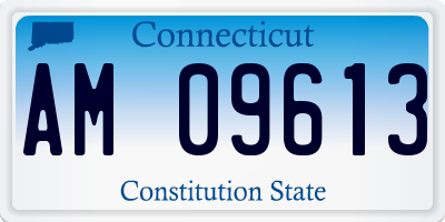 CT license plate AM09613