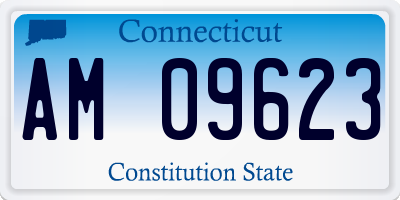 CT license plate AM09623