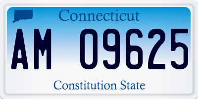 CT license plate AM09625
