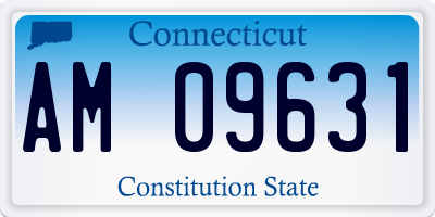 CT license plate AM09631
