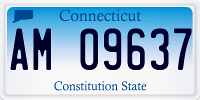 CT license plate AM09637
