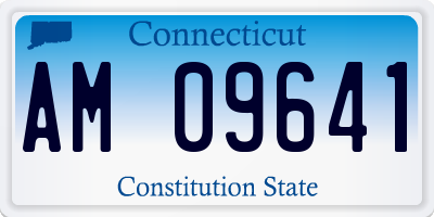 CT license plate AM09641
