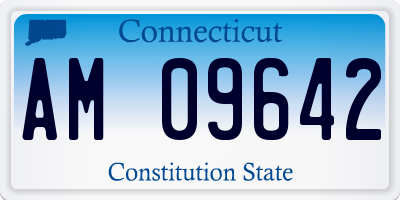 CT license plate AM09642