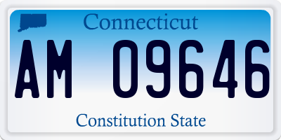 CT license plate AM09646