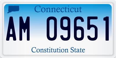 CT license plate AM09651