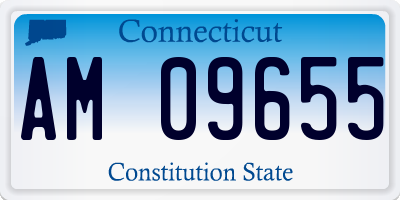 CT license plate AM09655