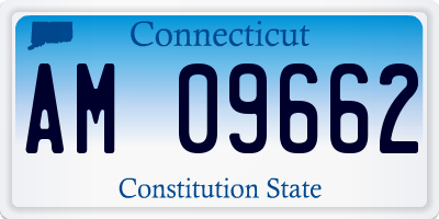 CT license plate AM09662