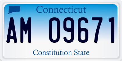 CT license plate AM09671