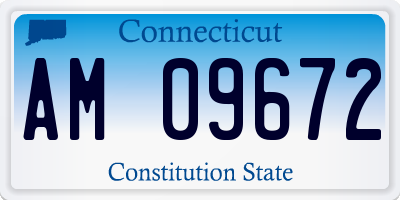 CT license plate AM09672
