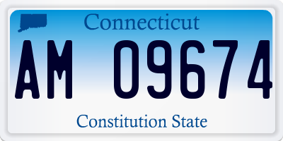 CT license plate AM09674