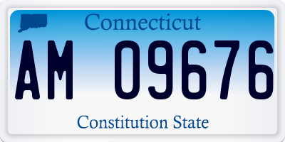 CT license plate AM09676