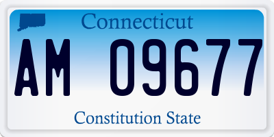 CT license plate AM09677