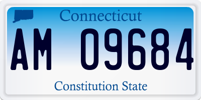 CT license plate AM09684