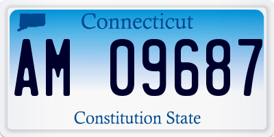 CT license plate AM09687