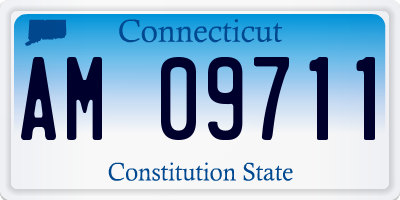 CT license plate AM09711