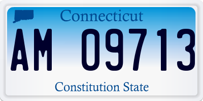 CT license plate AM09713