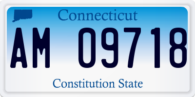 CT license plate AM09718