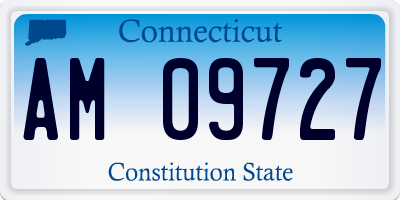 CT license plate AM09727