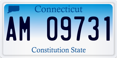 CT license plate AM09731
