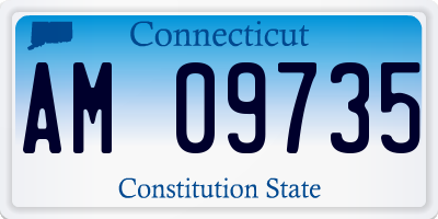 CT license plate AM09735