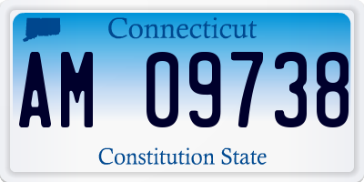 CT license plate AM09738