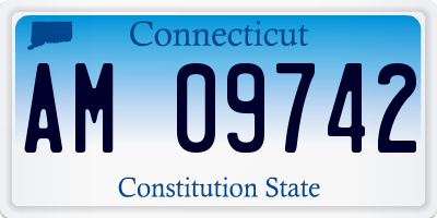 CT license plate AM09742