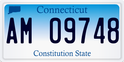 CT license plate AM09748