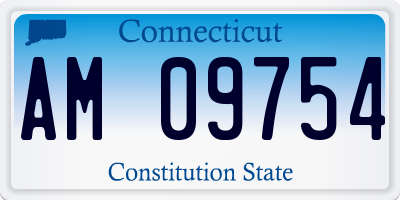 CT license plate AM09754