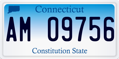 CT license plate AM09756