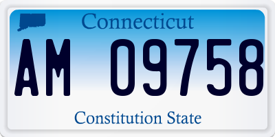 CT license plate AM09758